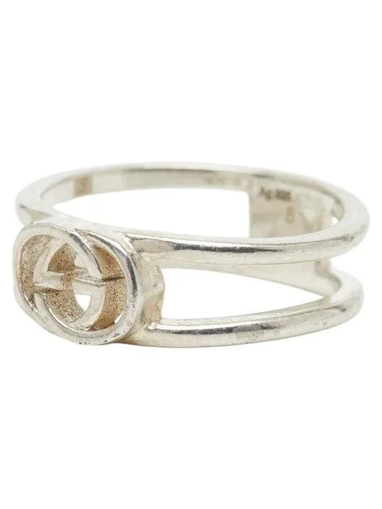 Gucci Interlocking Wide Open Band Ring Silver - Picture 2 of 7